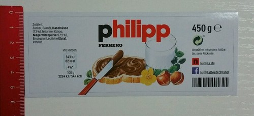 Adesivo sticker vetro nutella - adesivo/sticker:,