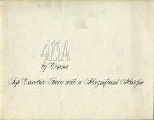 BROCHURE DEPLIANT AEREO CESSNA 411 A IN INGLESE