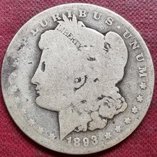 ◢ 1893 Morgan Silver Dollar