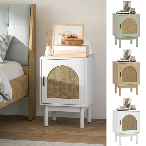 Comodino rattan con ripiano - in,