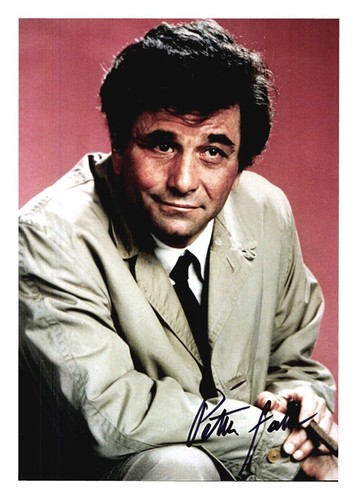 Biglietto autografo peter falk - autografo,