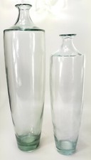 COPPIA VASI NILO DESIGN MODERNO VETRO TRASPARENTE IDEE PER LA CASA