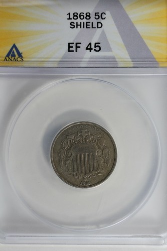 1868 anacs 45 scudo - .05, ef