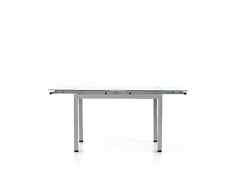 TAVOLO DA PRANZO ALLUNGABILE VETRO METALLO ESTENSIBILE CUCINA PRANZO 6 POSTI