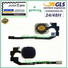 TASTO HOME CENTRALE IPHONE SE NERO BUTTON FLAT FLEX APPLE 