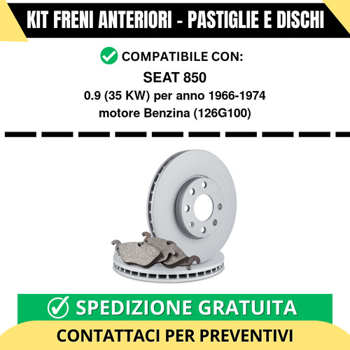 Kit freni anteriori seat 850 - anteriori,