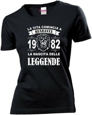 t-shirt donna scritta 40 anni