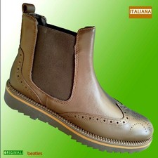 STIVALI UOMO PELLE 42 STIVALETTI BEATLES ELASTICI