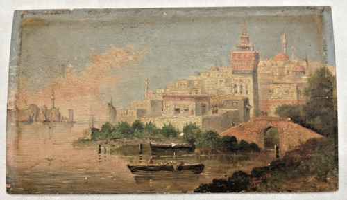 Antico dipinto angelo costa - dipinto,