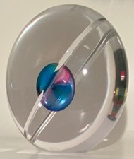 Oggetto disco vetro Murano 8,2