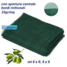 Rete raccolta olive 6×6 / 8×8 con spacco centrale – telo rinforzato antistrappo