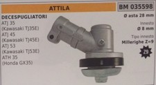 COPPIA CONICA DECESPUGLIATORE KAWASAKI HONDA ASTA ATTILA Ø 28 MILLERIGHE Z=9 8mm