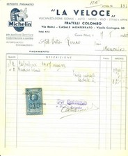 1940 CASALE MONFERRATO (AL) Fratelli COLOMBO La Veloce Vulcanizzazione MICHELIN