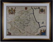 Contea di Durham. Mappa incisa