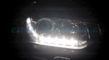 FARI LENTICOLARI ALFA ROMEO 156 DEVIL EYES DAYLINE LED DIURNI CROMO LED