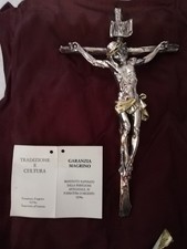 crocifisso in argento 925 alto 25 cm garanzia Magrino