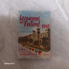 LE CANZONI DEL FESTIVAL 1961 ANNO 13 N. 2 FEBBRAIO 1961 AA.VV. CAMPI EDITORE