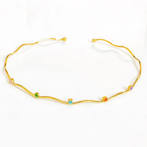 Collana onde arcobaleno - collana, “onde