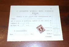 Fattura CORPO VIGILI DEL FUOCO