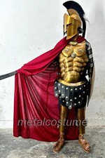 Autentico costume da guerriero greco gladiatore spartano set completo di arma...