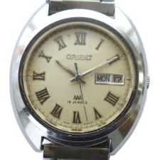 Orient Orologio Automatico Calendario Quadrante Romano Tono Argento G31910-70...