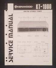 Kenwood KT-1000 AM-FM Stereo Tuner, service Manual 1980 Japan Speaker