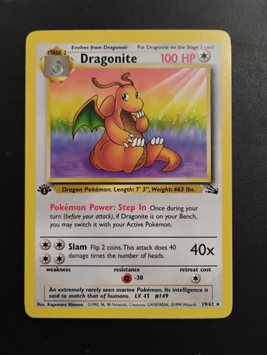 Pokemon tcg dragonite 62 - dragonite, 19/62