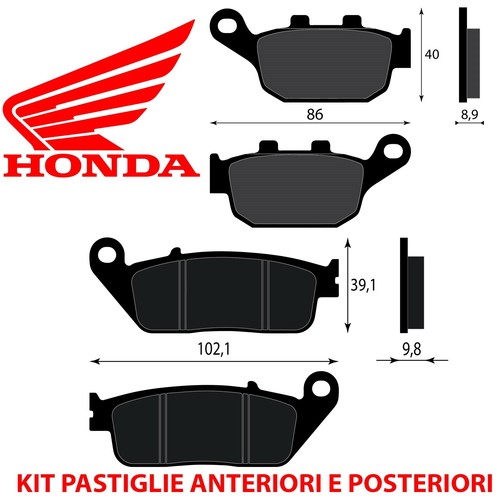 Kit pastiglie freno anteriori - freno,
