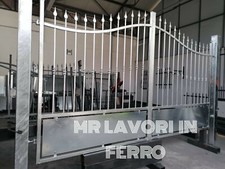 Cancello arcato in ferro pieno liscio con lamiera. (SCONTATO AL 40%) 