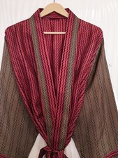 Pura Seta Rosso Kimono Lungo