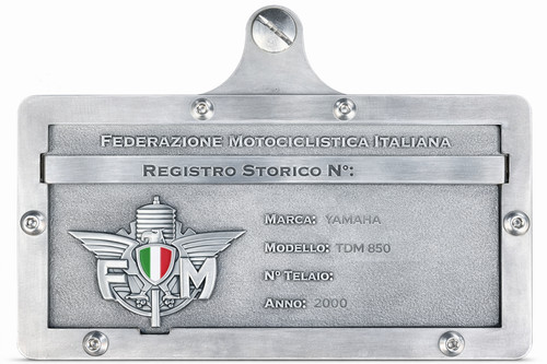 Supporto targa argento fmi - p,
