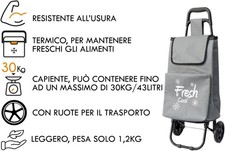Carrello portaspesa con ruote - portaspesa,