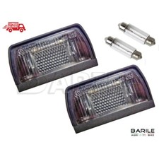 N°2 Fanale / Luce Targa + Lampadine Carrello - Rimorchio Barca / Moto - Roulotte