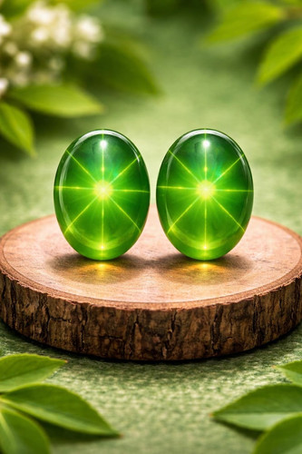 Zaffiro stella verde naturale