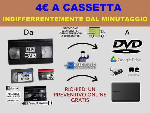 Servizio riversamento vhs - servizio,