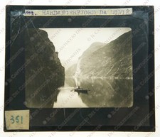 NORVEGIA Hordaland Hardangerfjord Ulvik 1890c lanterna magica foto diapositiva