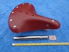 Sella/sella bici a molle in pelle vintage retrò classica comoda