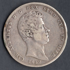 RARE MONNAIE DE 5 LIRE ARGENT
