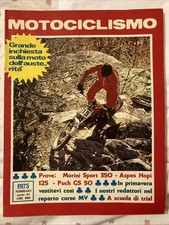 MOTOCICLISMO Febbraio 1975 Morini Sport 350 Aspes Hopi RG EL 125 Puch GS 50