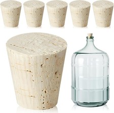 6 Pezzi Carboy Tappo in Sughero, Tappo in Vetro Carboy per Acqua in Vetro da 1, 3, 5, 6 Galloni...