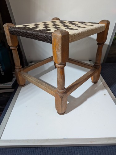 Sgabello vintage legno - sgabello,