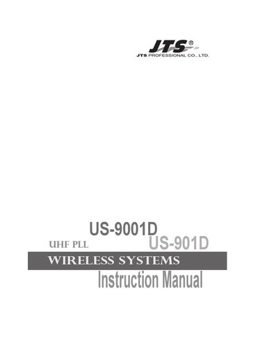 Jts 9001d 901d manuale - us-9001d, us-901d