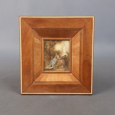 Quadretto Miniatura Dipinto A Mano Firmata Collezione Vintage Anni ‘40