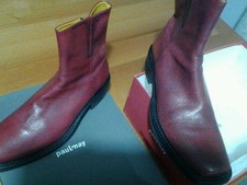 stivali uomo 41 rossi stile italiano paul may vic matie' spedizione gratuita