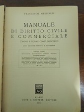 Libro. Manuale di diritto civile e commerciale. Francesco Messineo. 