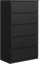 Cassettiera nera opaca con - cassettiera,