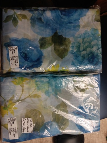 Tenda swag floreale blu - tenda/swag,