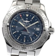 Orologio Uomo Automatico BREITLING Colt A17380 Data Quadrante Blu_886624