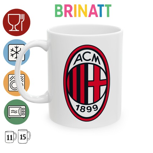 Tazza ceramica milan logo - tazza,