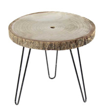 TAVOLO TAVOLINO TONDO TRONCO